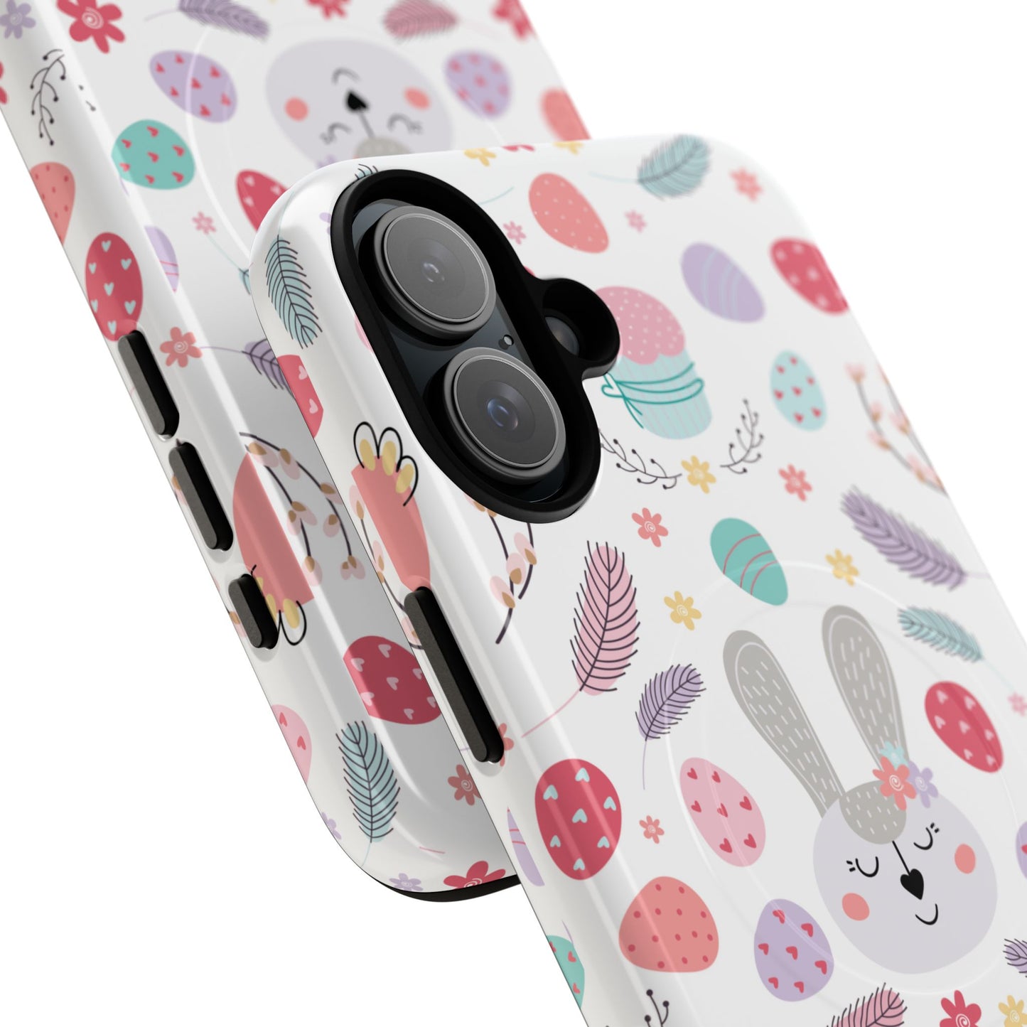 Cute Easter Bunny iPhone Case, Tough Magnetic Phone Cover, Spring Gift, Durable iPhone Accessory, Adorable Easter Decor