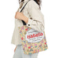 Personalized Doodle Daydream Composition Book Inspired Canvas Tote Bag with Colorful Straps, Cute School Bag, Eco-Friendly Tote, Back to School Shopping Bag, Teacher Gift Idea