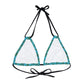 Turquoise Tropical Bliss Strappy Triangle Bikini Top (AOP)- (PY)