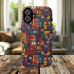 Vibrant Artistic Phone Case | Tough Magnetic Cases | Unique Gift for Art Lovers, Colorful Accessory, iPhone 14, 15, 16, 17 Case.