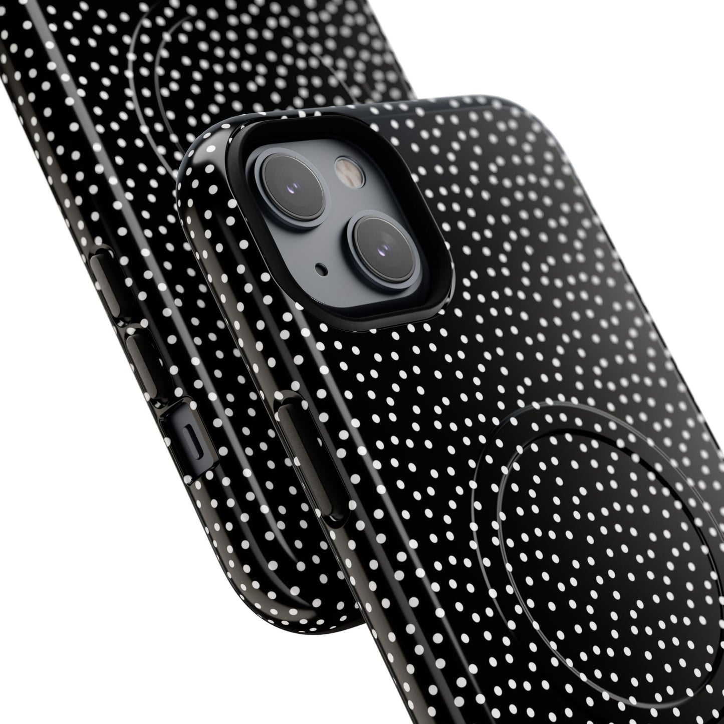 Small Polka Dot Tough iPhone Magnetic Case, Durable iPhone Accessories, Gifts for Tech Lovers, Modern Design.
