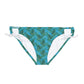 Blue Tropical Bliss Loop Tie Side Bikini Bottom (AOP)