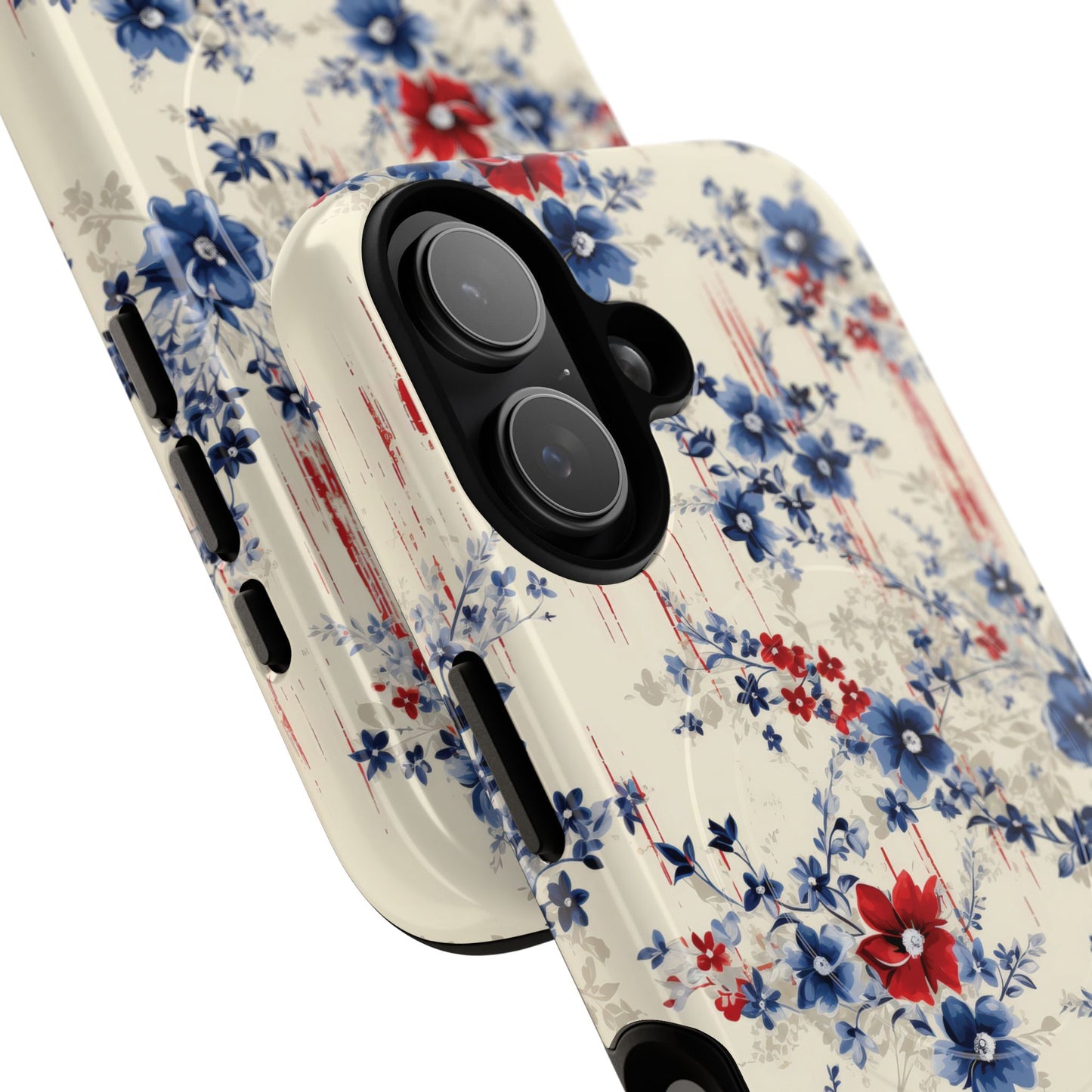 Americana Blossom Drift Tough Magnetic iPhone Case - Durable, Chic, Personalized for Floral Lovers, Gift for Her, Spring Style, iPhone Accessories