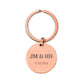 Engraved Round Stainless Steel Keychain – Personalized 'You Hold the Key to My Heart' Couples Gift