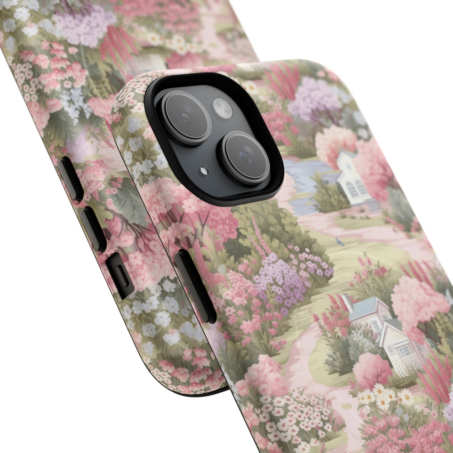 Whispers of Spring Lane Tough iPhone Magnetic Case, Floral iPhone Protection, Gift for Nature Lovers, Spring Accents, Durable Design, Customizable iPhone Cases