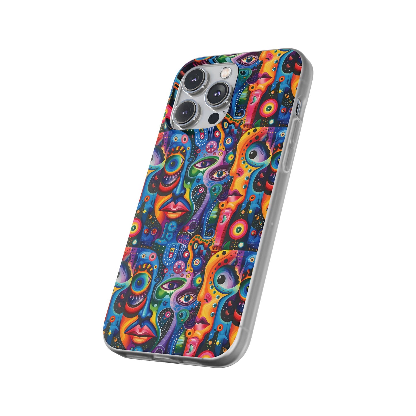 Psychedelic Visions Flexi iPhone and Samsung Case - Colorful Abstract Design.