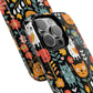 Whimsical Feline Garden iPhone, Samsung or Google Pixel Tough Cases