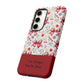 Personalized Rosette Coquette Phone Case - Custom Name/Message 'I Am Stronger Than The Storm' Floral Bow Protective Case