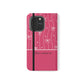 Personalized Pink Bow Coquette Flip iPhone and Samsumg Case — Custom Name or Affirmation Wallet Cover