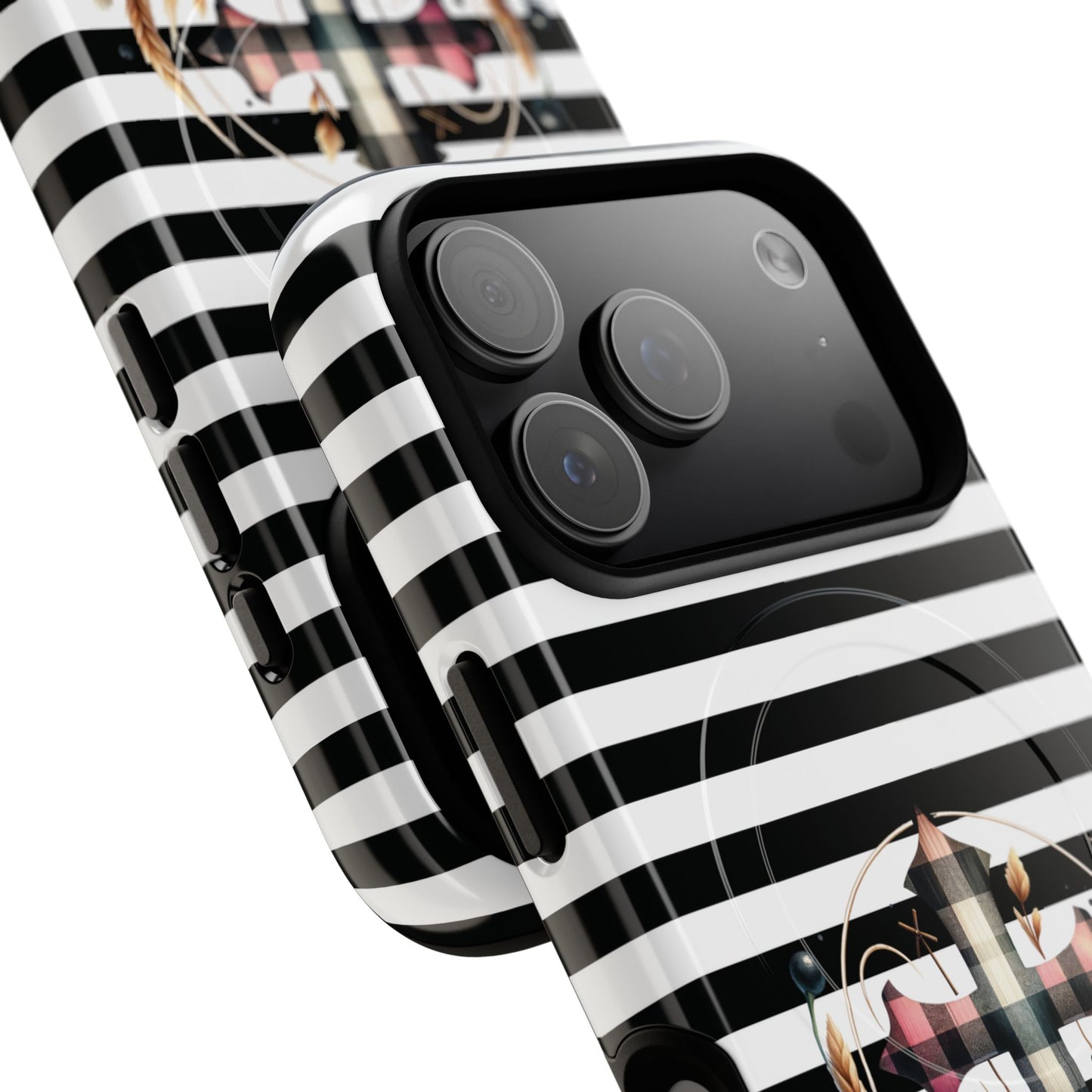 Striped in His Glory iPhone Case, Tough Magnetic Phone Protector, MagSafe iPhone Cover, Durable Case for Everyday Use, Gift for Nature Lovers, Vibrant Design.