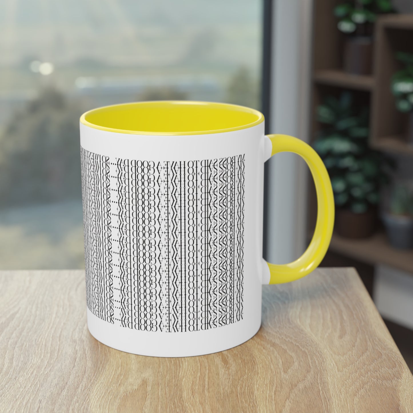 Two Tone Funny Hidden Message Mug - “My Boss said to have a good day… so I went home.”- Viral Optical Illusion Mug - Secret Sarcastic Work Message - Dishwasher Safe, Unique Gifts for Coffee Lovers, Home & Office Decor, Holiday Present.