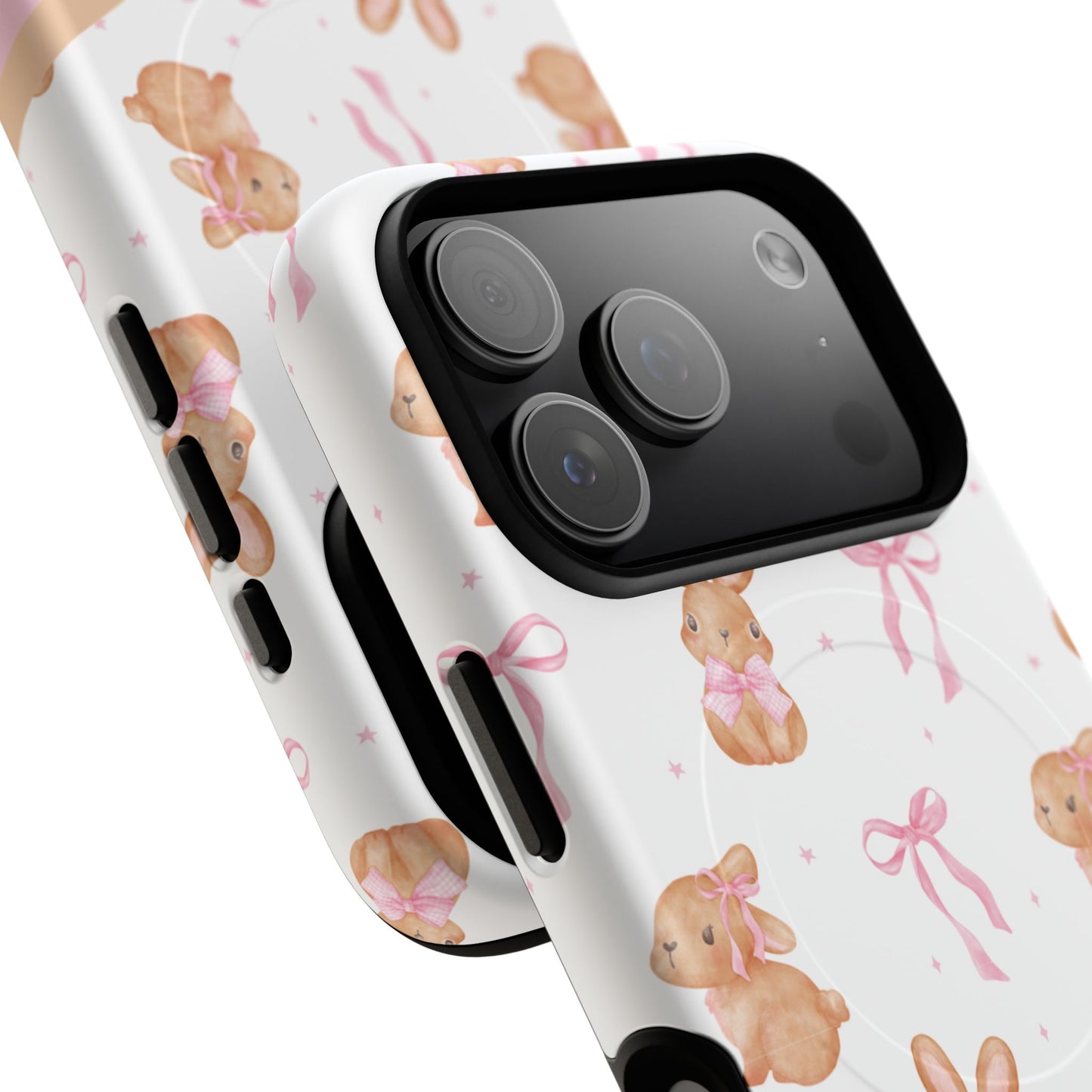 Personalized Bunny iPhone Case - Cute Animal Design, Tough MagSafe® Magnetic Case, Easter Gift, Spring Aesthetic, Kids Accessories