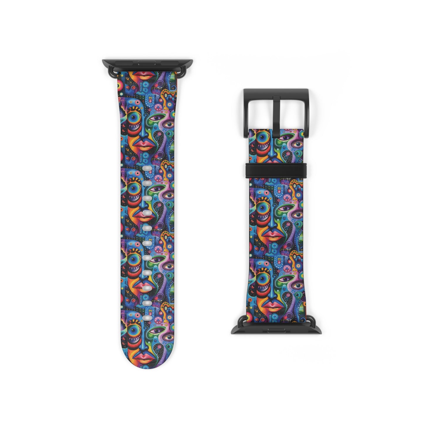 Psychedelic Visions Colorful Artful Watch Band - Unique Design for Fashion Lovers.