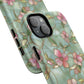 Aqua Bloom Serenity Tough iPhone Magnetic Cases, Cute Flower Design, Stylish Protection, Gift for Her, Trendy Accessories, iPhone MagSafe Accessory.