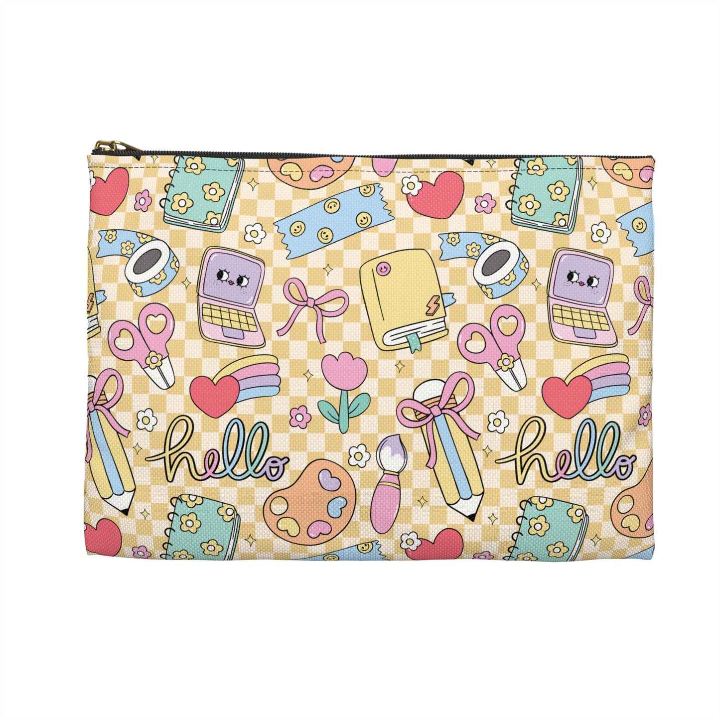 Personalized Doodle Daydream Composition Book Inspired Accessory Pouch, Kids School Supplies, Classroom Organizer, Teacher Gift, Fun Stationery Case, Back to School