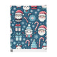 Wrapping Papers - Blue Santa Claus Holiday Collection - Matte or Glossy Finish - 90gsm Paper