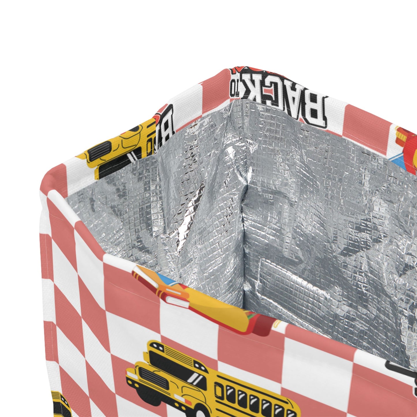 Custom Red SchoolYard Chic Composition Book Inspired Stylish Polyester Lunch Box for Kids - Perfect for School, Picnics, or Snacks | Personalized ABC Design, Back to School, Family [...]