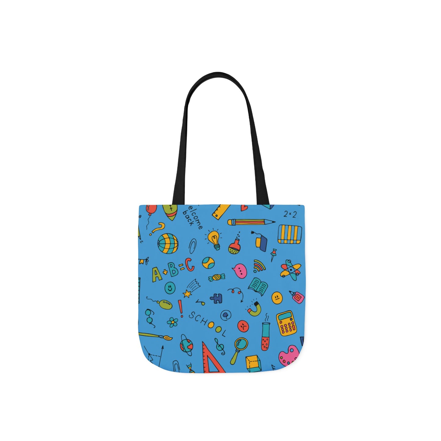 Personalized Classroom Couture Composition Book Inspired Canvas Tote Bag with Colorful Straps, Cute School Bag, Eco-Friendly Tote, Back to School Shopping Bag, Teacher Gift Idea