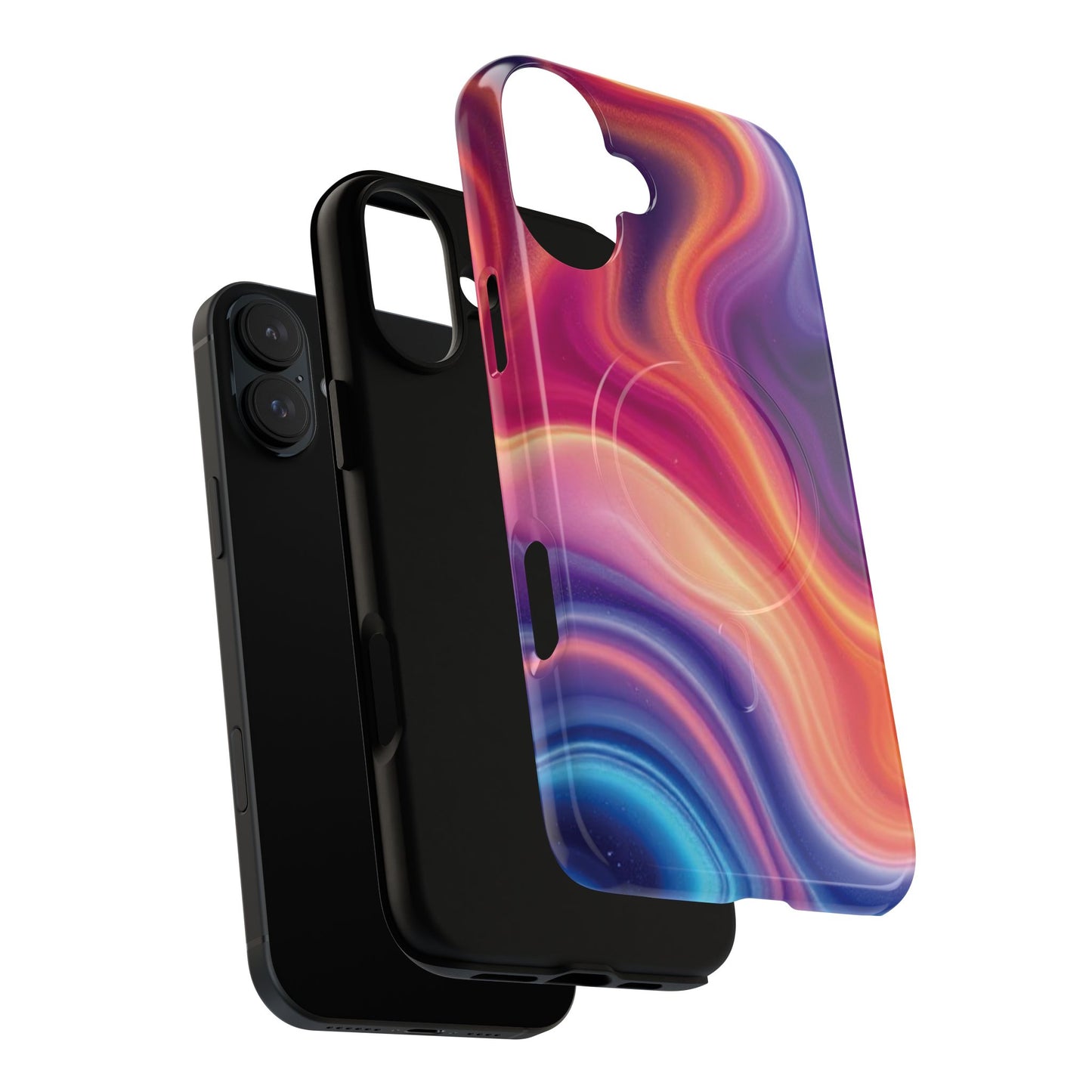Cosmic Lava Flow Colorful Abstract iPhone Case , Tough Magnetic Protection, Stylish Accessories, Gift for Tech iPhone Lovers, Vibrant Mobile Covers