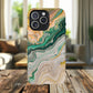 Magnetic iPhone Cases with Green Marble Design, Tough Magnetic Cases, iPhone Accessories, Gift for Her, Trendy iPhone Cover