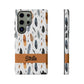 Personalized Whispering Feathers Samsung, Google Pixel and iPhone Case, Custom Name Case.