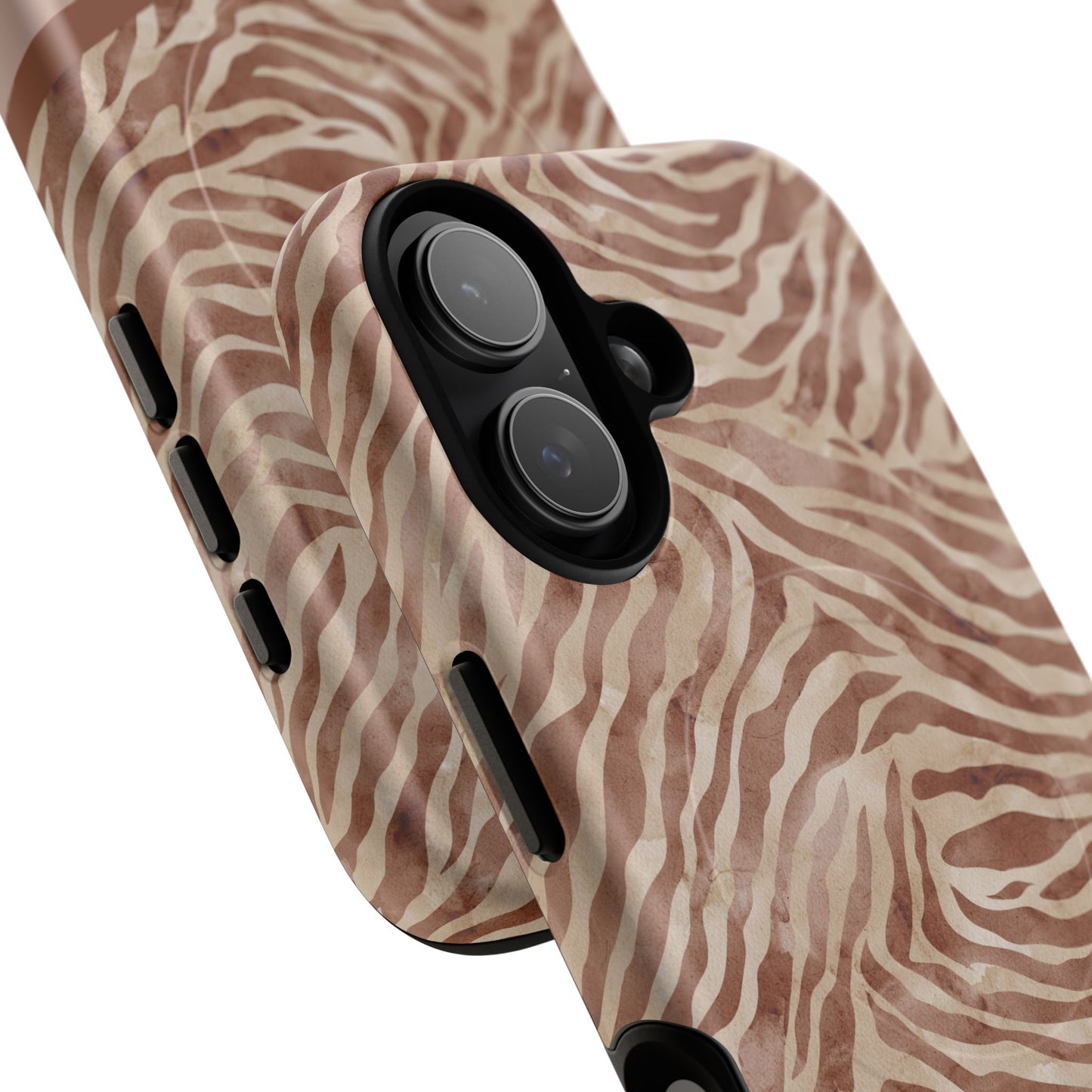 Personalized Zebra Print - Tough MagSafe® Magnetic Cases for Stylish Protection, Gifts for Wildlife Lovers, Trendy Accessories iPhone® 13, 14, iPhone 15, iPhone 16, iPhone 17, Pro, Pro Max, Plus Cases.