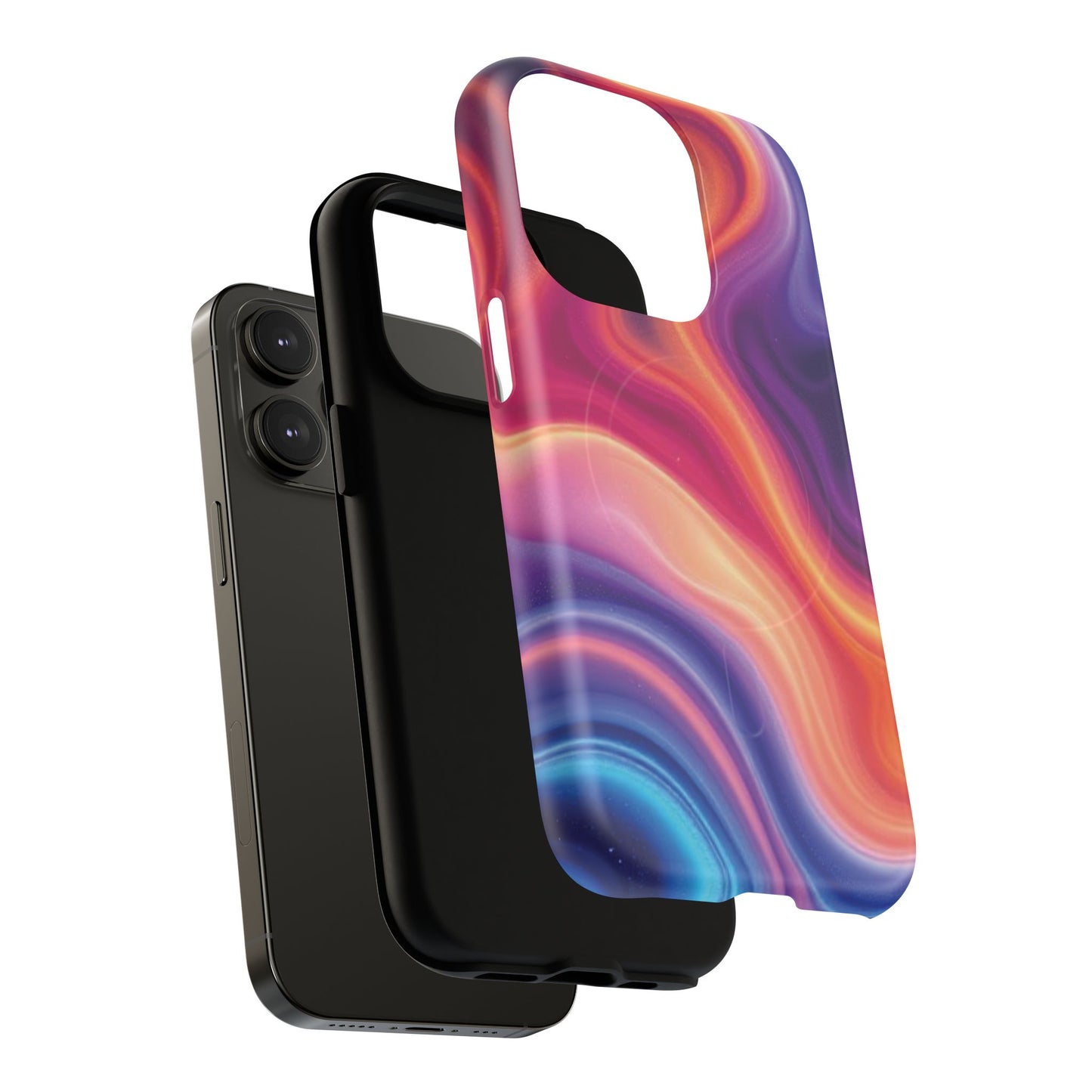 Cosmic Lava Flow Colorful Abstract iPhone Case , Tough Magnetic Protection, Stylish Accessories, Gift for Tech iPhone Lovers, Vibrant Mobile Covers