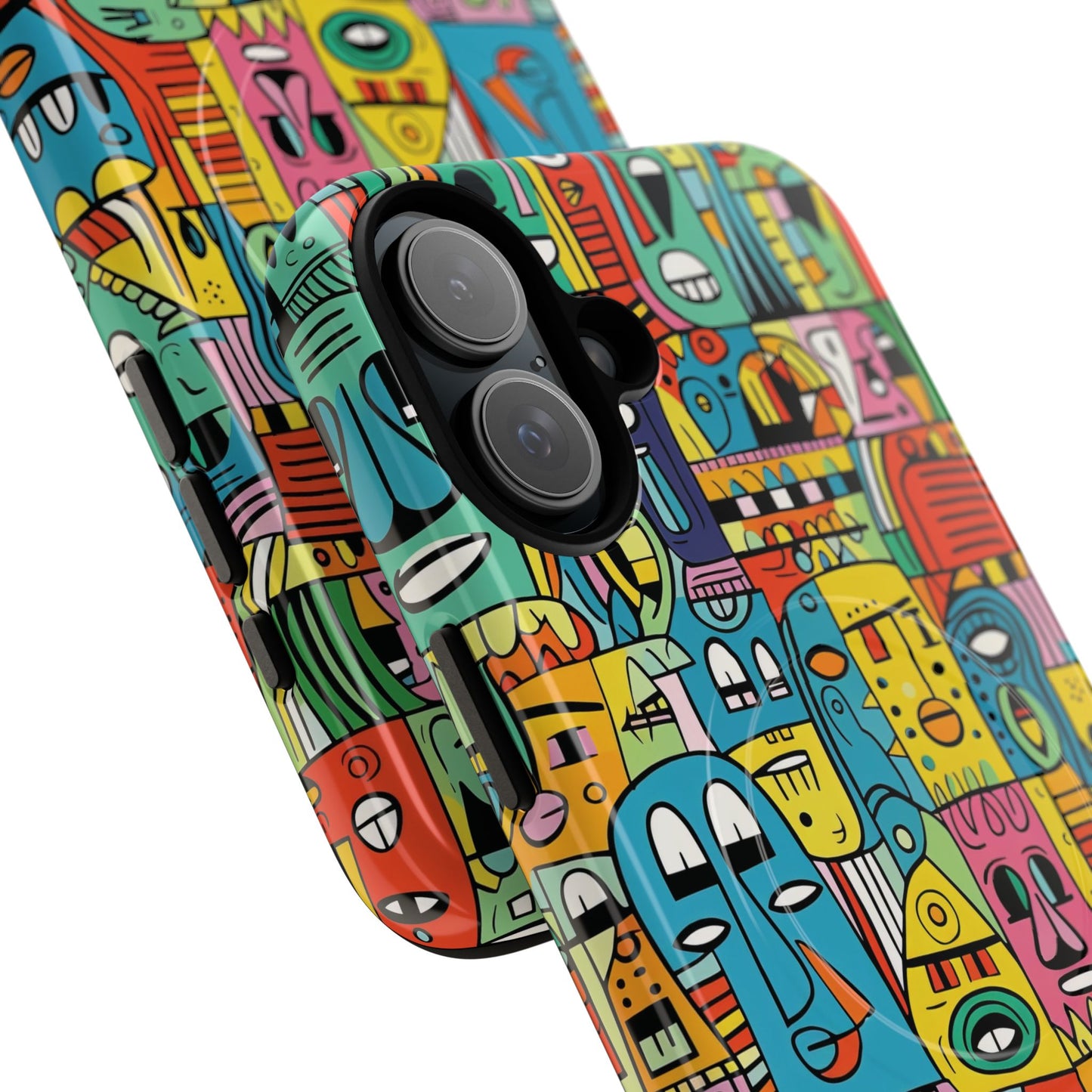 Vibrant Art Magnetic Phone Case, Colorful Protector, Unique iPhone Case, Gift for Artists, Trendy Tech Accessory