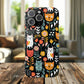 Whimsical Feline Garden iPhone Case — Slim Floral Cat Design (Matte or Glossy) for iPhones.