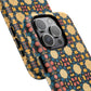 Celestial Spice Tiling Colorful Tough Magnetic iPhone Case, Unique iPhone Cover, Artistic Mobile Shell, Durable Design Accessory, Trendy Gift Idea, MagSafe® iPhone Case.