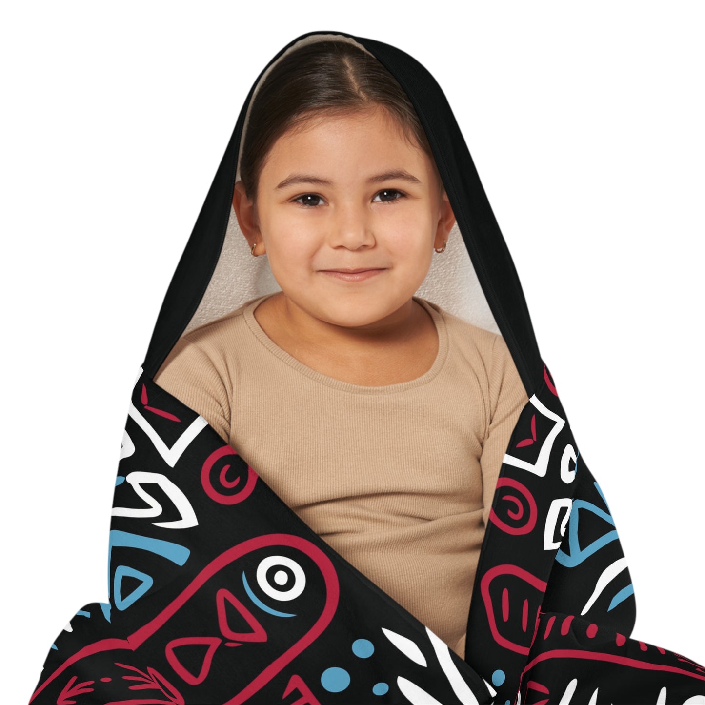 Ethnic Rhythms Snuggle Youth Hooded Towel