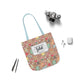 Personalized Brown Doodle Daydream Composition Book Inspired Canvas Tote Bag with Colorful Straps, Cute School Bag, Eco-Friendly Tote, Back to School Shopping Bag, Teacher Gift Idea