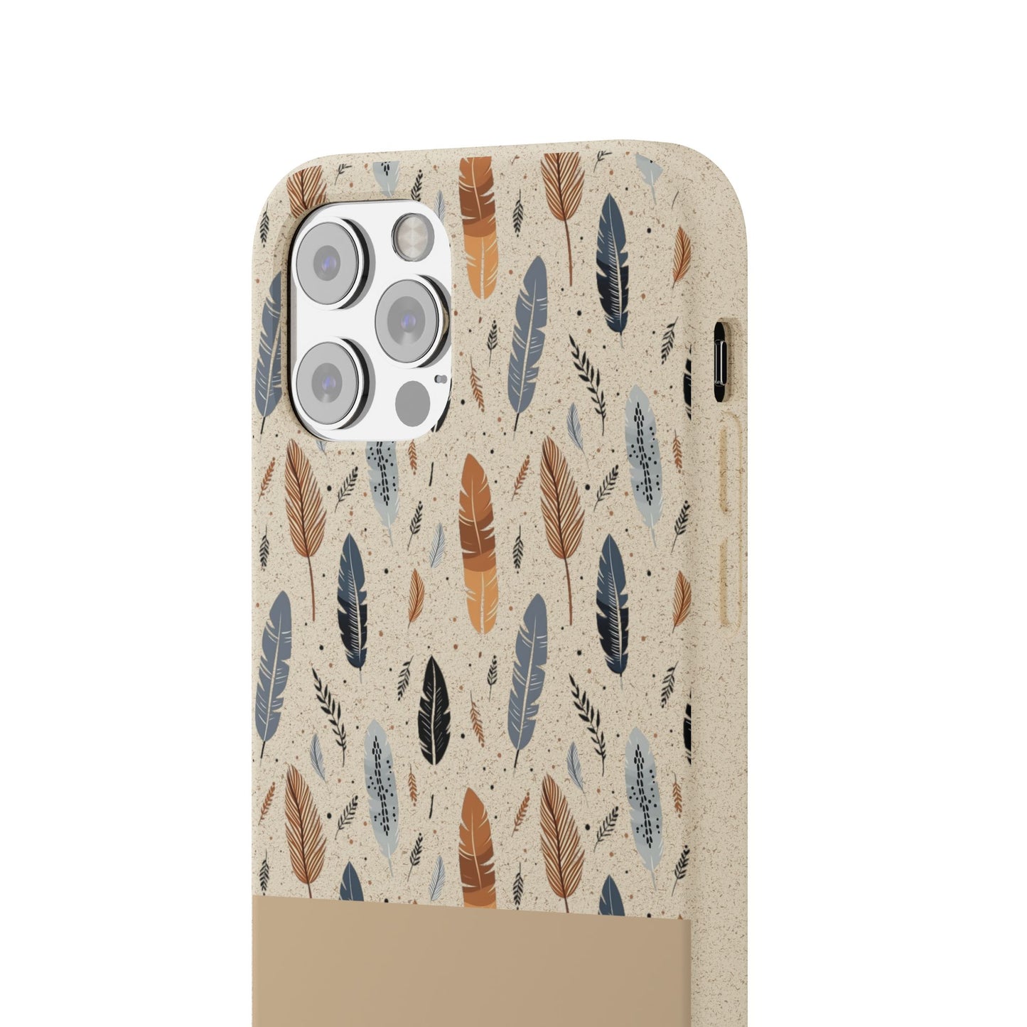 Personalized Whispering Feathers Samsung Biodegradable Case, Custom Name Case.