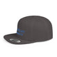 Blue Embroidery 'ELOHIM, GENESIS 1:1' Flat Bill Snapback Hat, Stylish Cap for Everyday Wear, Church Events, Gift for Him/Her, Streetwear Accessory, Casual Fashion
