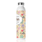 Personalized Composition Book Doodle Daydream Inspired Slim Water Bottle, Drinkware, Eco-Friendly Hydration Bottle, Perfect for Gifts, School Supplies, Back to School
