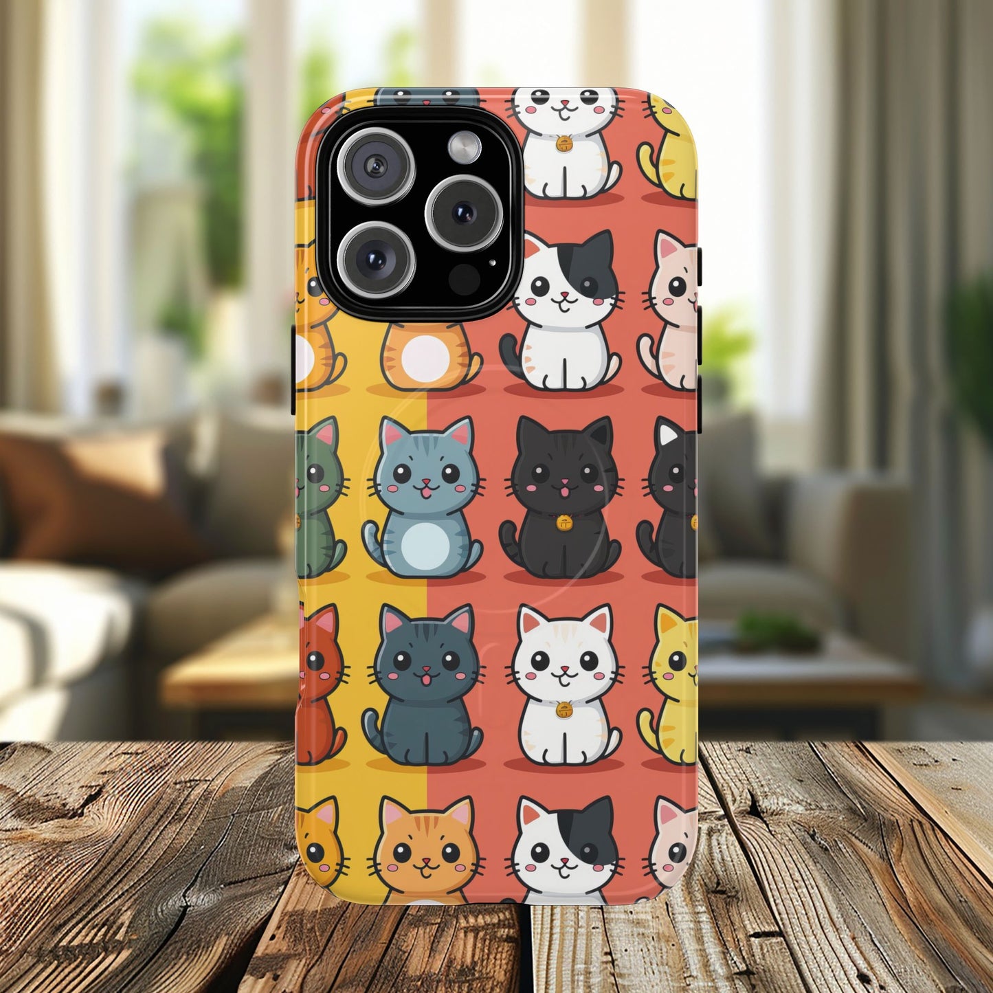 Cute Cat Magnetic Phone Cases for Pet Lovers, Durable Cases, Animal Design, Fun Gift, Unique Accessories