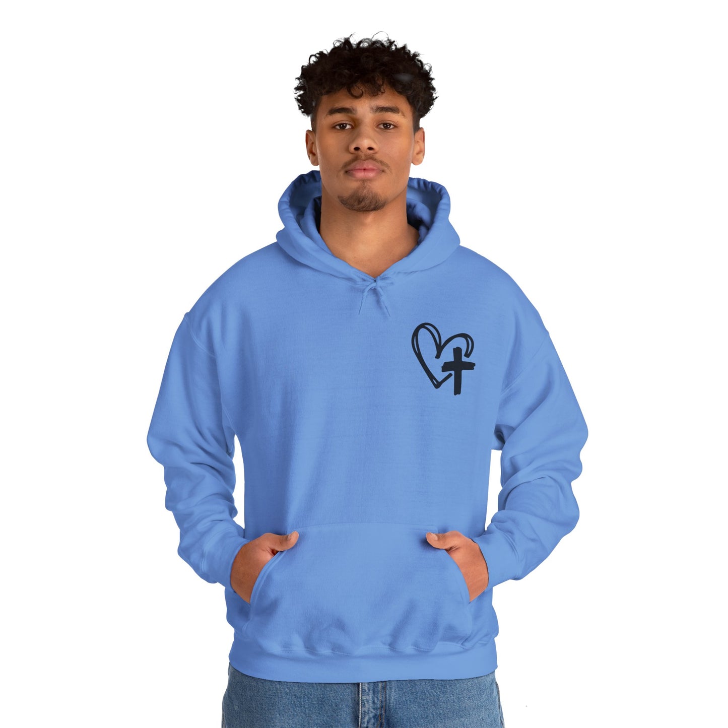 Faith and Floral Cross Unisex Gildan Hoodie Sweatshirt