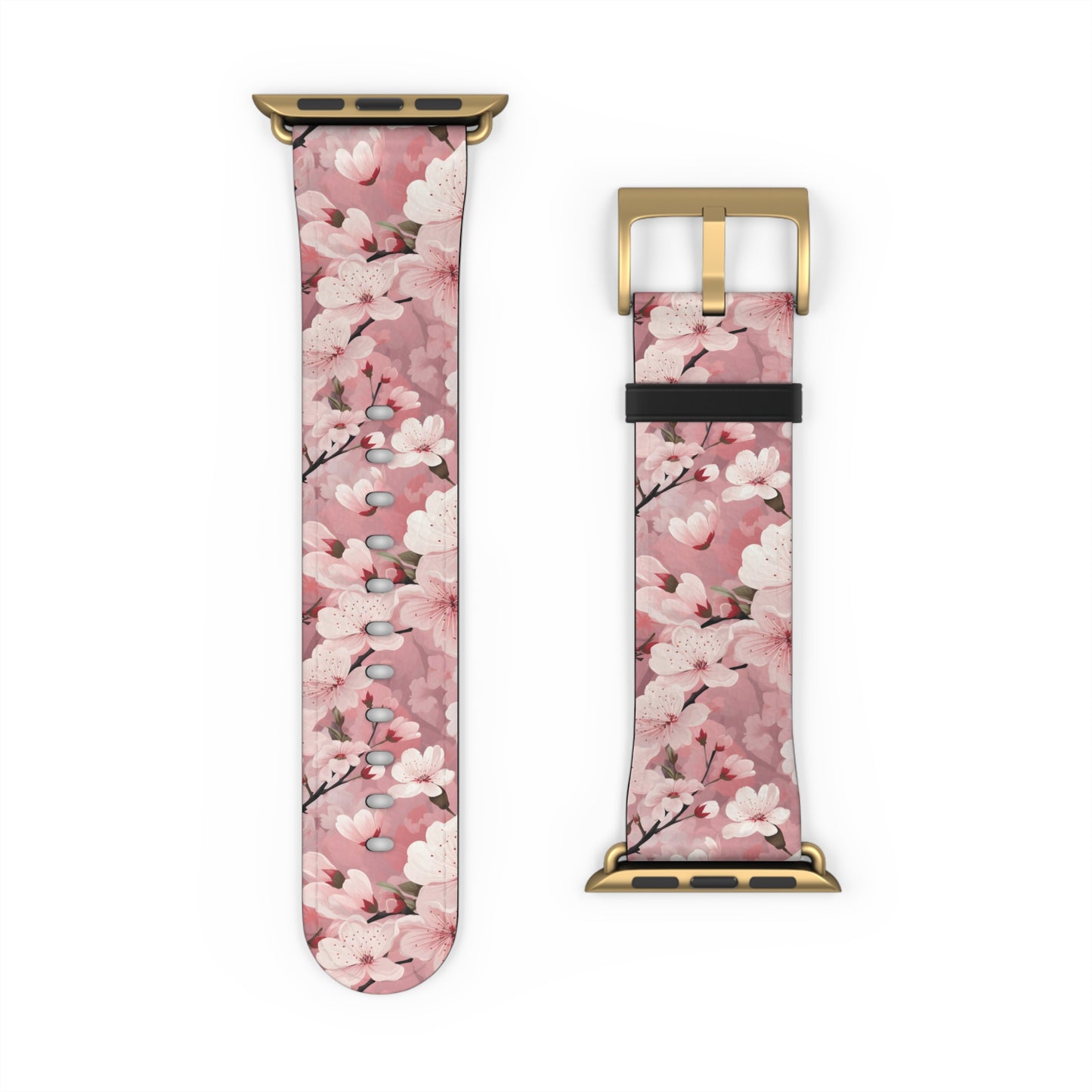 Cherry Blossom Floral Floral Watch Band - Elegant Design.