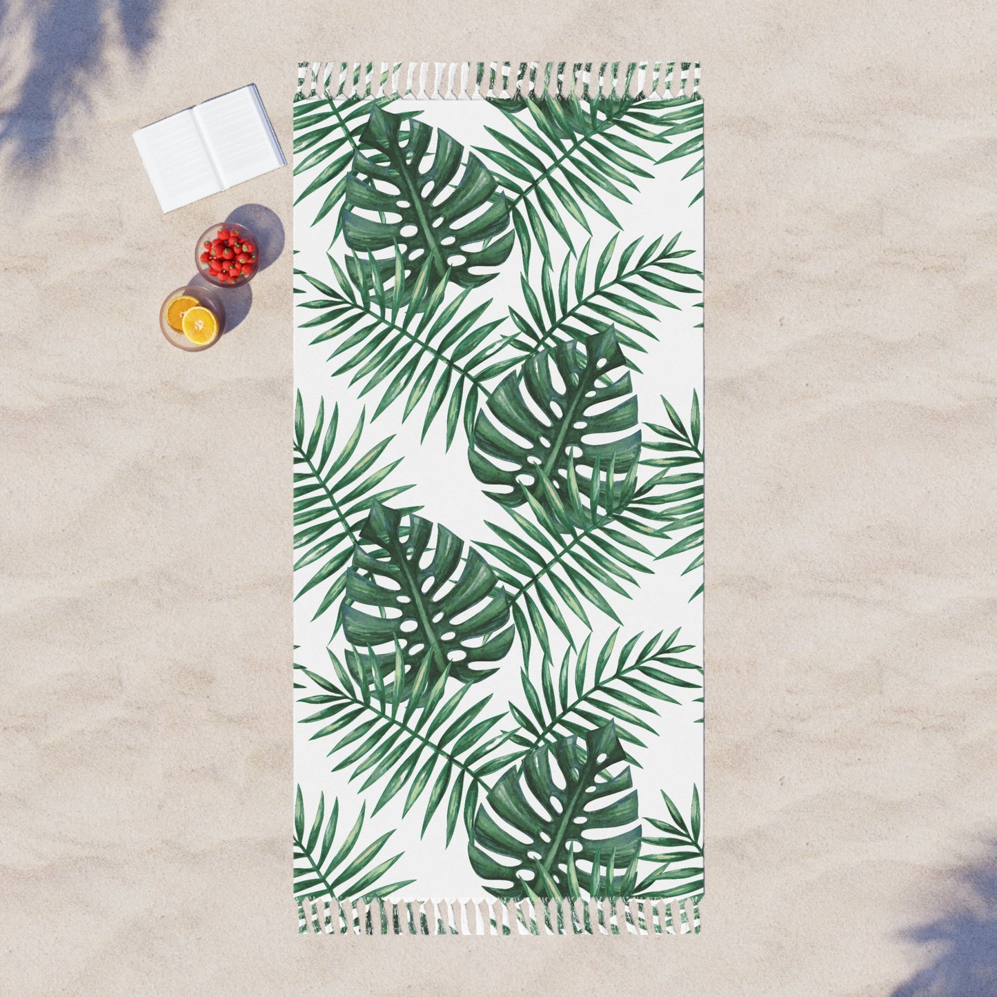 Tropical Boho Vibes White Beach Cloth/Towel