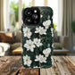 Midnight Magnolia Tough iPhone Magnetic Case, Stylish Stained Glass iPhone Protection, Nature Lover Gift, Spring Vibes