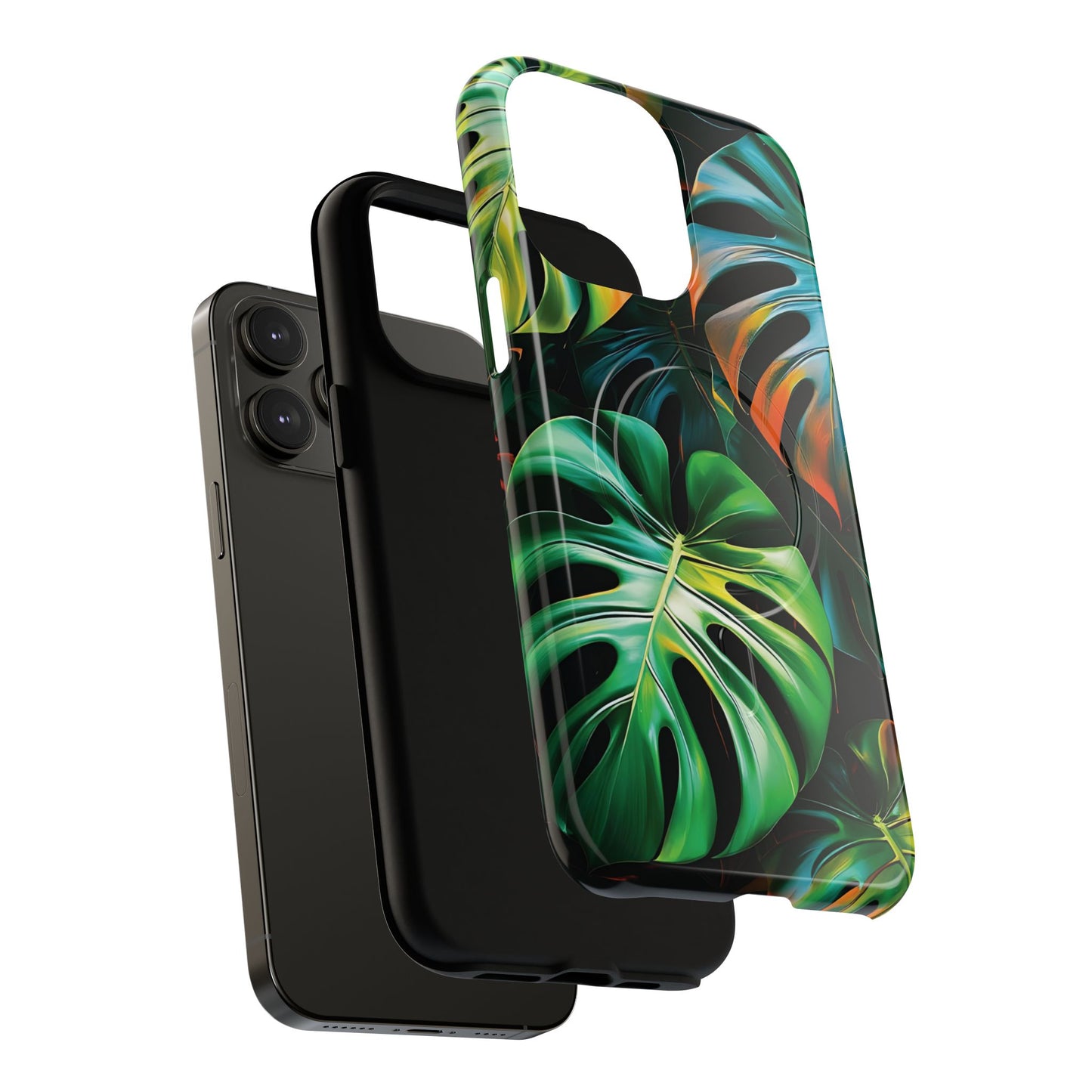 Tropical Leaf Phone Case | Tough Magnetic Cases, iPhone Accessories, Gift for Him/Her, Phone Protection, Summer Style, Trendy Design