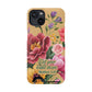 Floral Bible Verse Phone Case with Card Holder — "Let Your Light Shine" (Matthew 5:16)