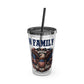 Patriotic Eagle 16oz Tumbler with Straw — "Happy 4th of July" USA Design