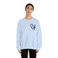 Faith and Floral Cross Unisex Heavy Gildan Blend™ Crewneck Sweatshirt.