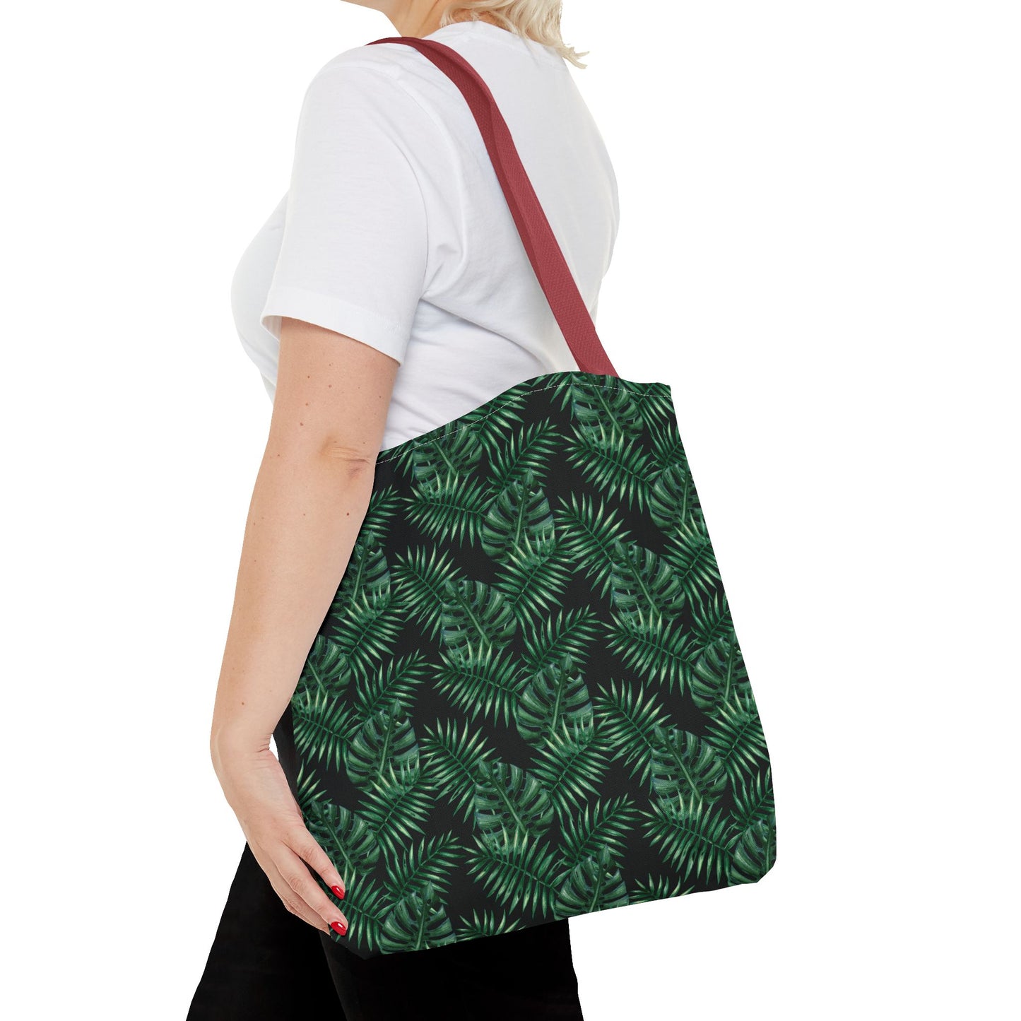 Black Tropical Bliss Tote Bag