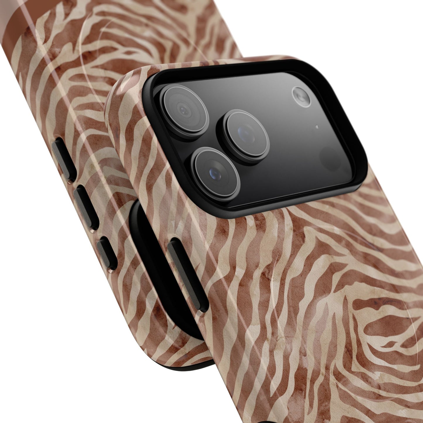 Personalized Zebra Print - Tough MagSafe® Magnetic Cases for Stylish Protection, Gifts for Wildlife Lovers, Trendy Accessories iPhone® 13, 14, iPhone 15, iPhone 16, iPhone 17, Pro, Pro Max, Plus Cases.