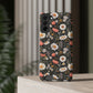 Blossom Elegance: Noir Garden iPhone and Samsung Case With Card Holder