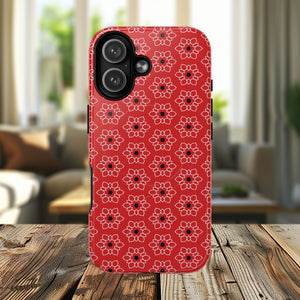 Stylish Geometric Magnetic iPhone Cases, Floral iPhone Cover, Durable Smartphone Cases, Trendy Accessories, Gift for Her