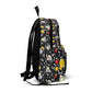 Personalized Black Composition Book Inspired Colorful Kids' Backpack, School Bag, Fun Pattern Backpack, Cute Child's Rucksack, Composition Backpack, Unique School Supplies