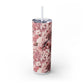 Cherry Blossom Skinny Tumbler with Straw - 20oz Floral Drinkware